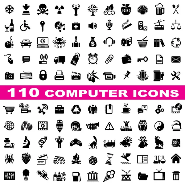 Establecer iconos de ordenador — Archivo Imágenes Vectoriales