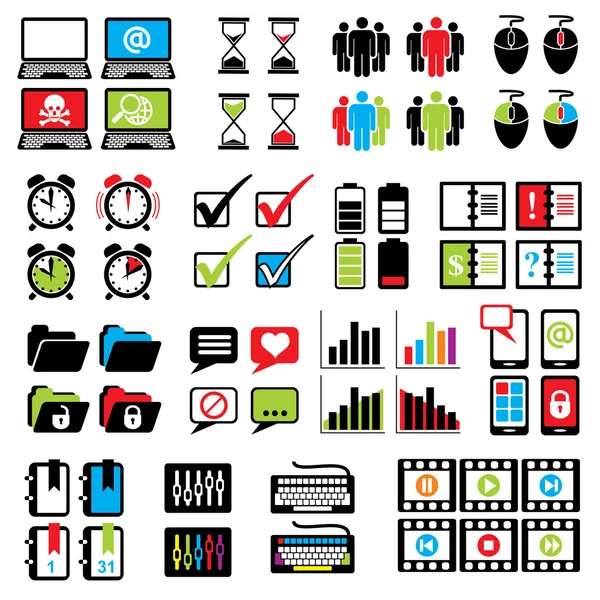 Set web computer icons — Stock Vector