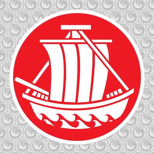 Barco japonés — Archivo Imágenes Vectoriales