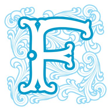 Kış vintage harf f