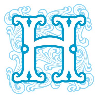 Kış vintage harf h