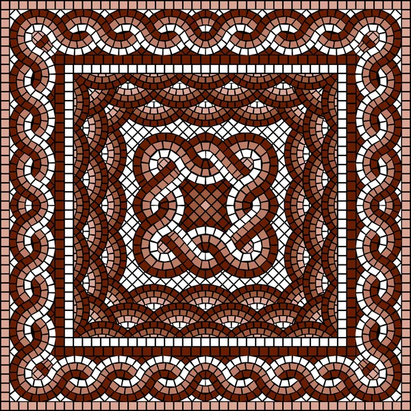 Mosaïque grecque carrée — Image vectorielle