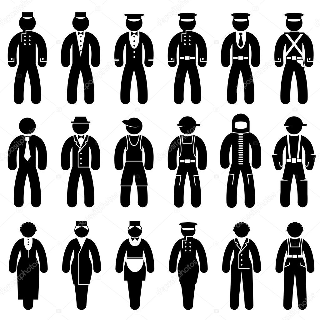 Peoples in uniforms
