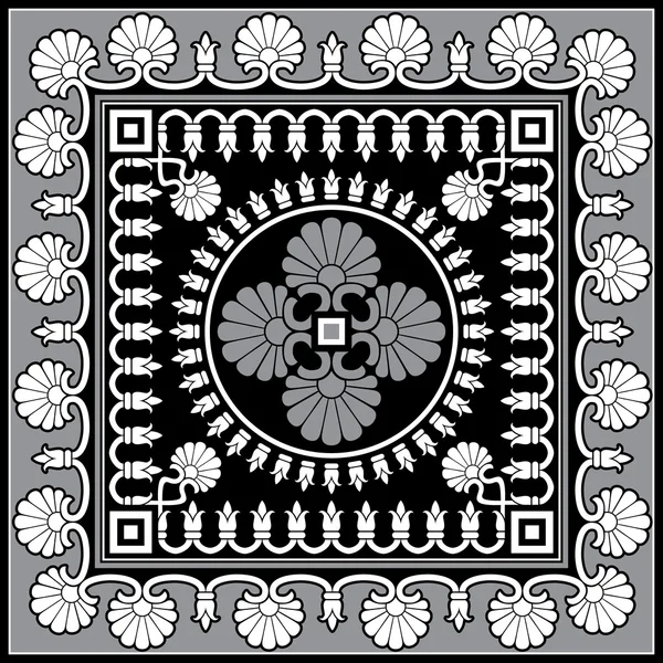 Античный цветочный орнамент — стоковый вектор
