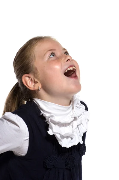 Girls grimace, open mouth — Stock Photo, Image