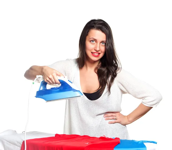 Ironing woman — Stock Photo, Image