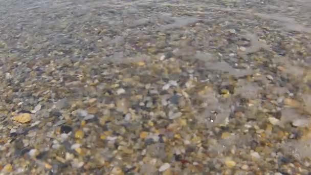 Wasser auf Kalziumwand in Pamukkale — Stockvideo
