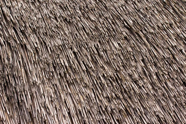 Thatched roof texture. Closeup of straws — Stock Photo, Image