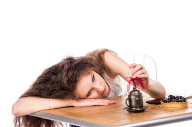 bir restoranda büyüleyici kadın