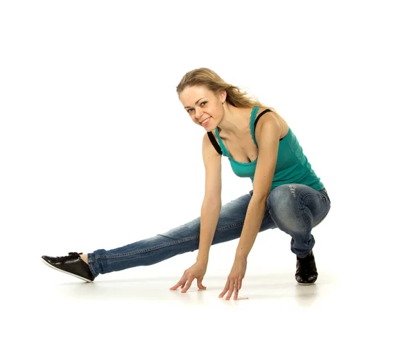 Mujer haciendo ejercicio de estiramiento —  Fotos de Stock