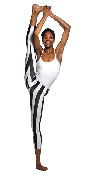 Vertical splits. Latina dancer girl — Stock Photo, Image