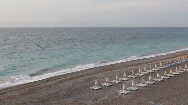 Panorama de playa vacía — Vídeo de stock