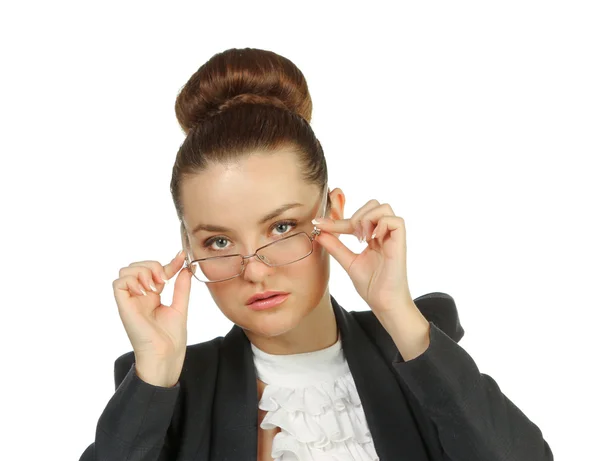 Geschäftsfrau mit Brille — Stockfoto