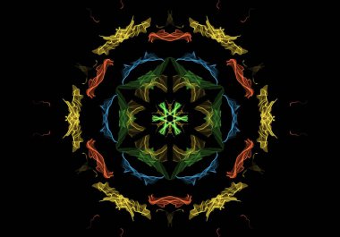 Hayali bereketli fraktal doku oluşturulmuş resim soyut arkaplan