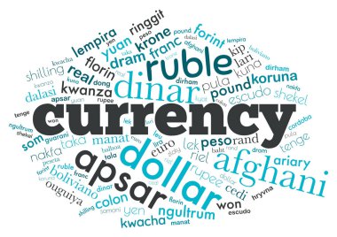 Sözcük bulutu para birimi kavramı