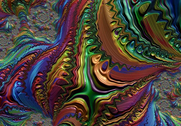 Abstract Psychedelic Background Automatically Generated Using Mandelbrot Fractal — Stock Photo, Image