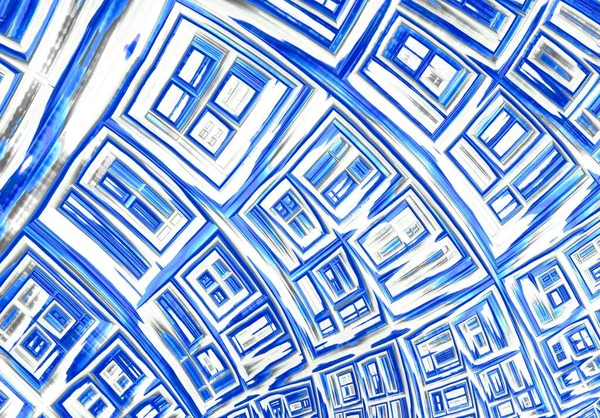 Group Windows Abstract Illustration Blue Color — Stock Photo, Image