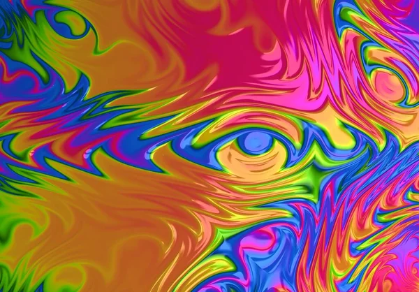 明るい液体色の虹彩塗料 — ストック写真