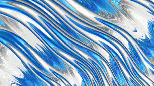 Soyut mavi-gümüş fraktal arkaplan — Stok video