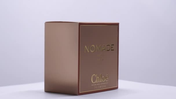Nomade Chloe Box Parfümpalack Forgatással Stúdióban Mar 2022 London — Stock videók