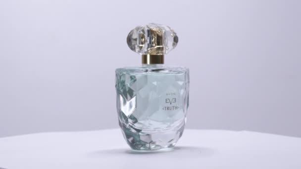 Truth Avon Perfume Bottle Rotation Studio Mar 2022 London — Stock Video
