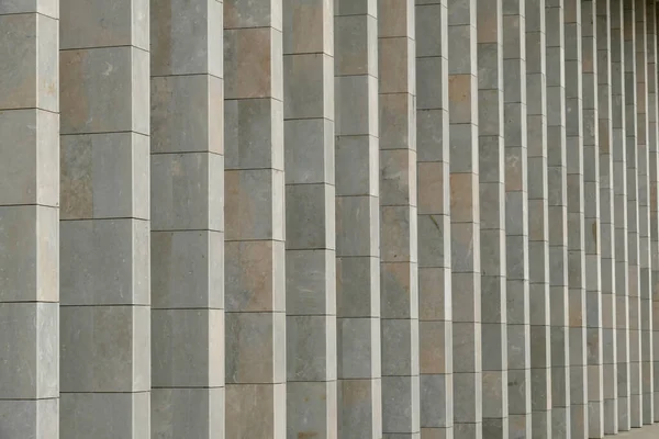 Elemento Fachada Edifício Constituído Por Colunas Pedra Verticais — Fotografia de Stock