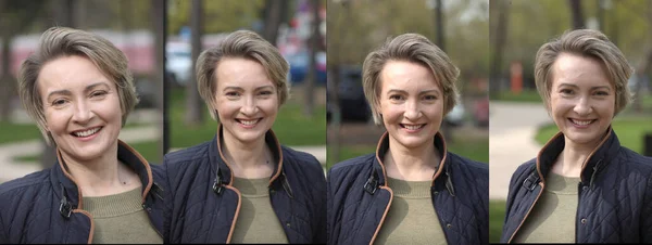 Hermosa Mujer Mediana Edad Primer Plano Retrato Ropa Casual Moderna — Foto de Stock