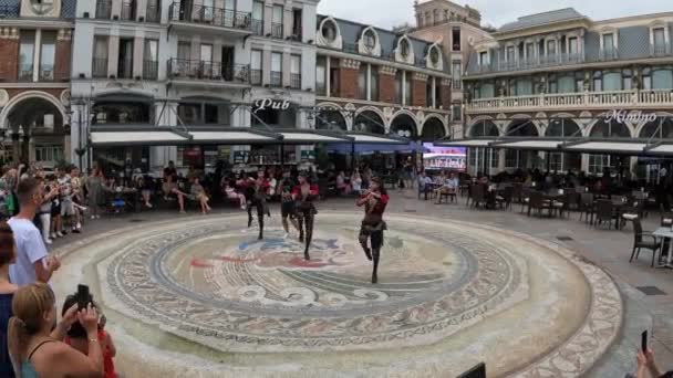 Ensemble National Dance Performs Market Square City Jul 2022 Batumi — Vídeo de stock