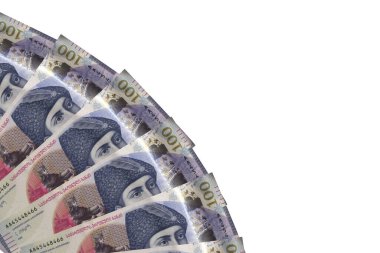 Gerorgian Lari banknotlarının kolajı. Gürcistan para birimi.