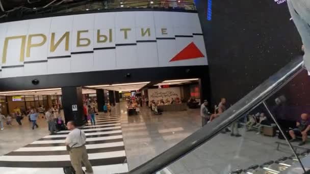 Progetto Interno Del Nuovo Terminal Passeggeri Dell Aeroporto Internazionale Sheremetyevo — Video Stock