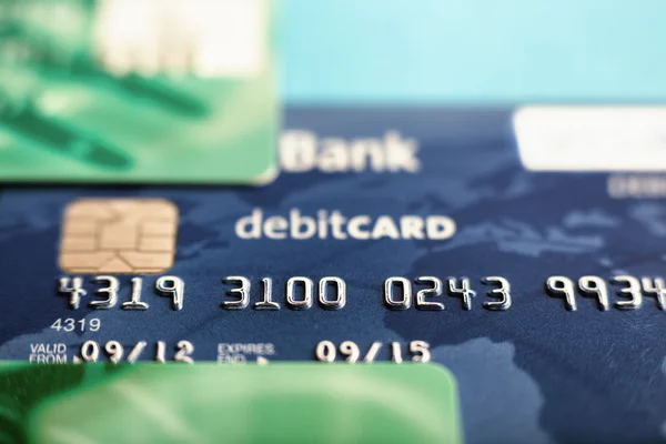 Kart debetowych i kredytowych — Zdjęcie stockowe