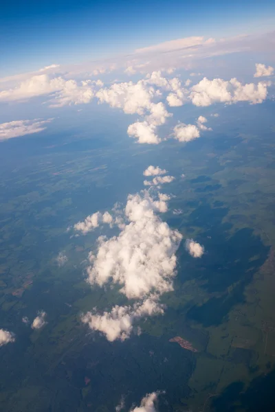 Aerial view with beautiful cloud formation — Stock Photo, Image