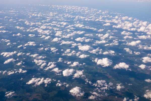 Aerial view with beautiful cloud formation — Stock Photo, Image