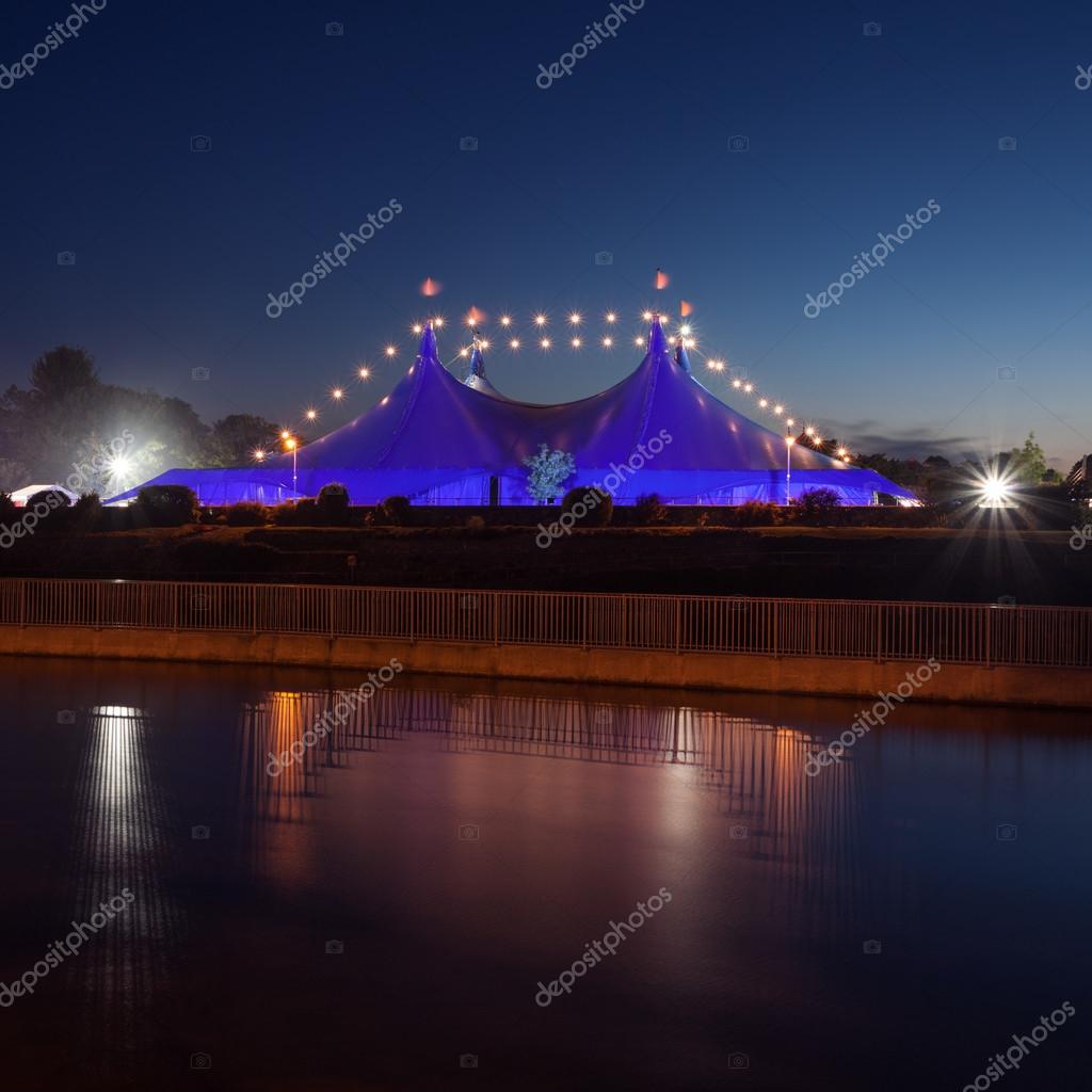 "Big Top" and Galway Cathedral during Art Festival. — Stock Photo