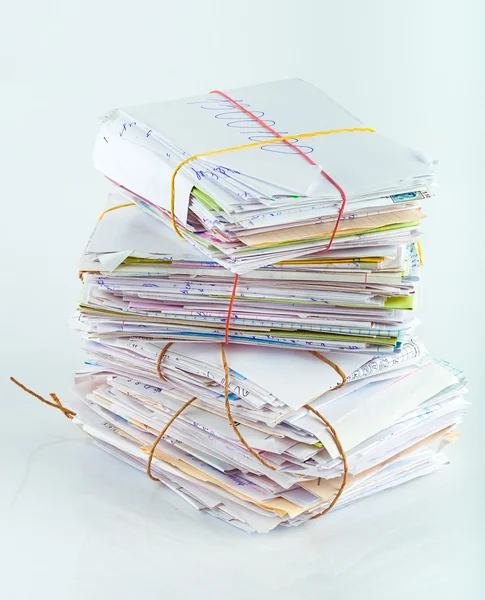 Heap of white letters — Stock Photo, Image