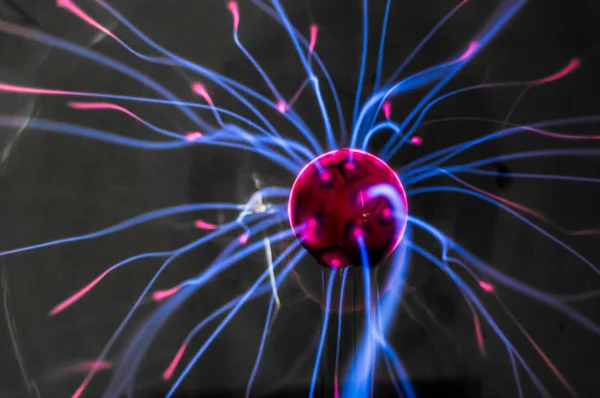 Plasma ball with magenta-blue — Stock Photo, Image