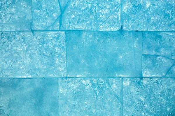 Zidul Blocului Gheață Textură Sau Fundal Model Cărămizi Transparente Îngheț — Fotografie, imagine de stoc