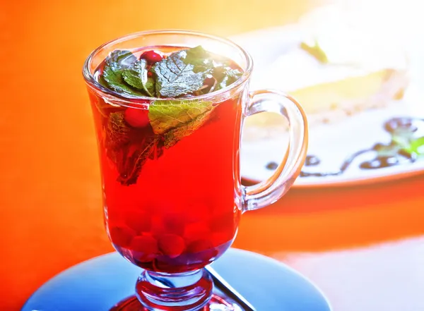 Chá de cranberry quente — Fotografia de Stock