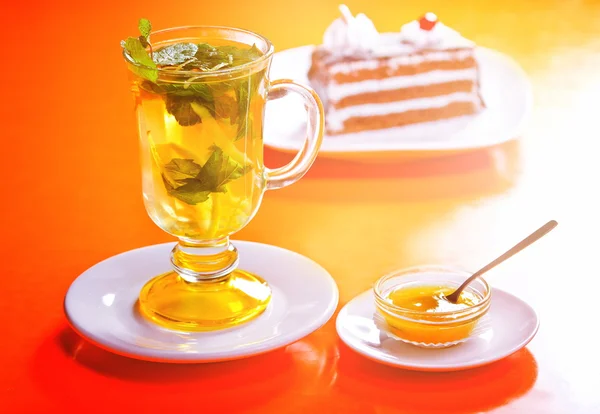 Té con menta y limón — Foto de Stock