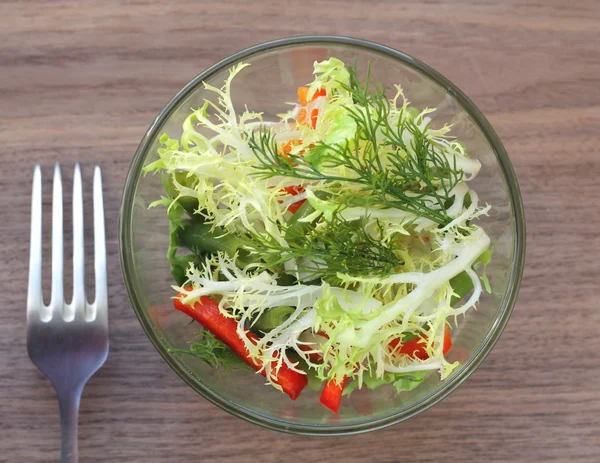 Salada fresca com feijão — Fotografia de Stock