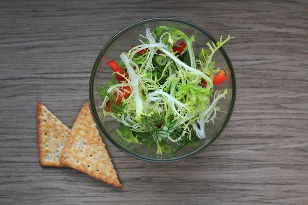 Salada com feijão e páprica — Fotografia de Stock