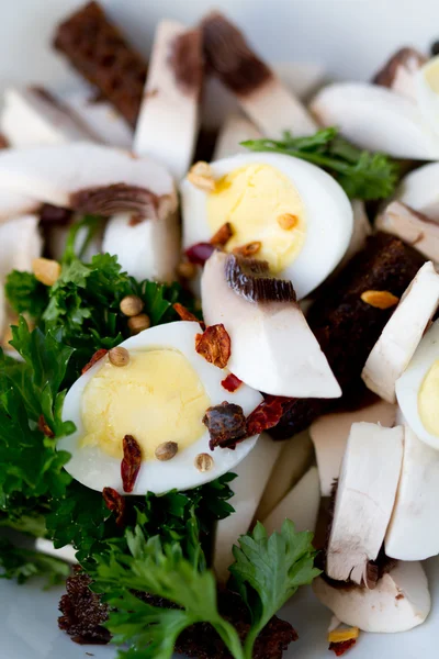 Salada de ovo com legumes — Fotografia de Stock