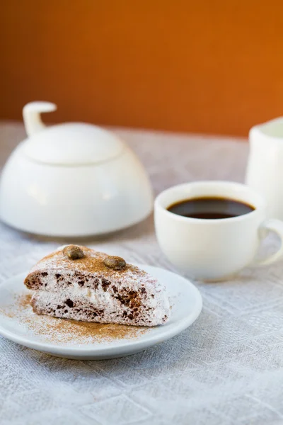 Торт і кава — стокове фото