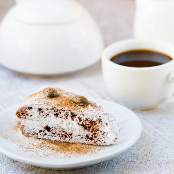 Торт і кава — стокове фото