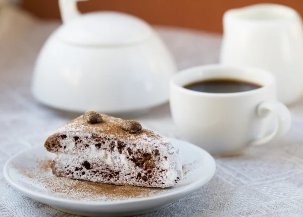 Torta e caffè — Foto Stock