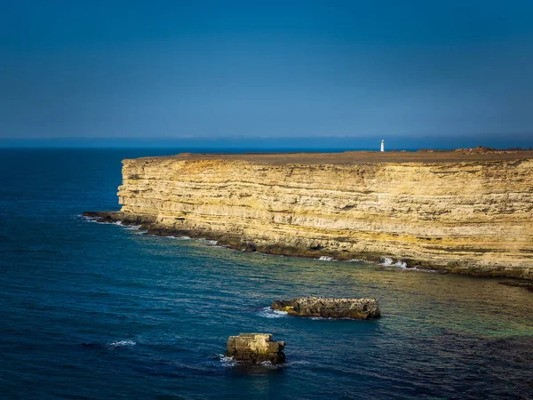 Pintoresco Paisaje Marino Crimea Costa Este Del Cabo Tarkhankut — Foto de Stock