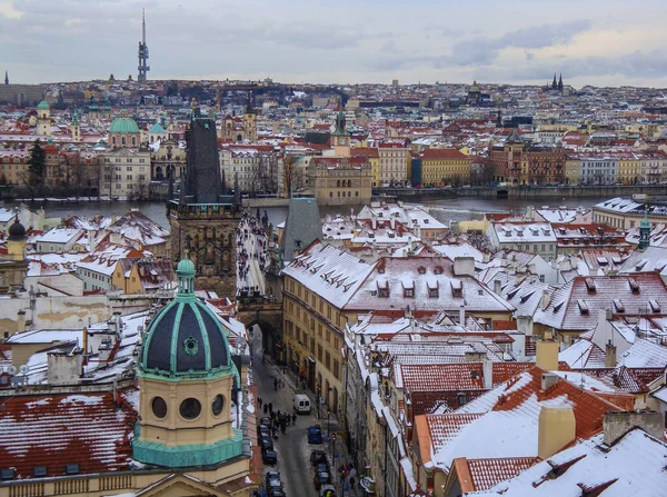 Prague City Winter Czech Republic — стоковое фото