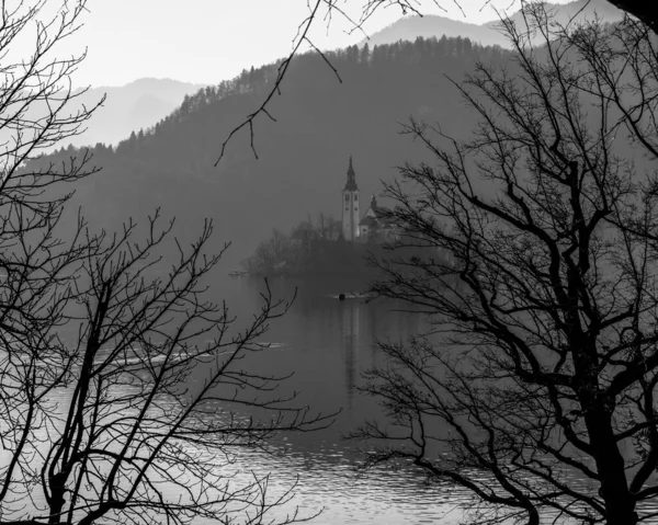 Bled Lake Triglav National Park Julian Alps Slovenia Europe — Stock Photo, Image