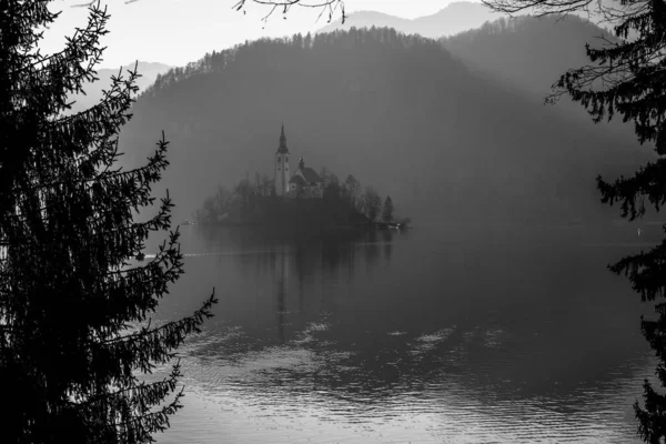 Bled Lake Triglav National Park Julian Alps Slovenia Europe — Stock Photo, Image