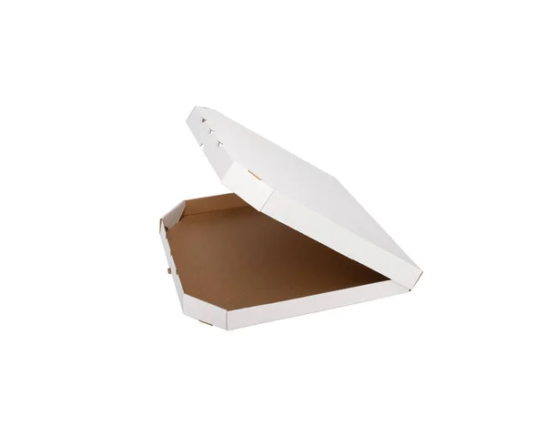 Caja Pizza Blanca Concepto Embalaje Entrega Caja Pizza Vacía Espacio —  Fotos de Stock